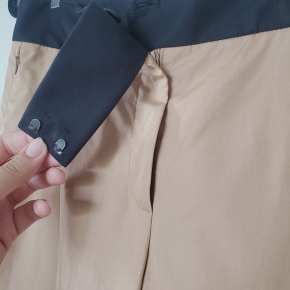 AKRIS Women's Casual Trousers Tan with Black Waist Size 6 - Picture 7 of 11